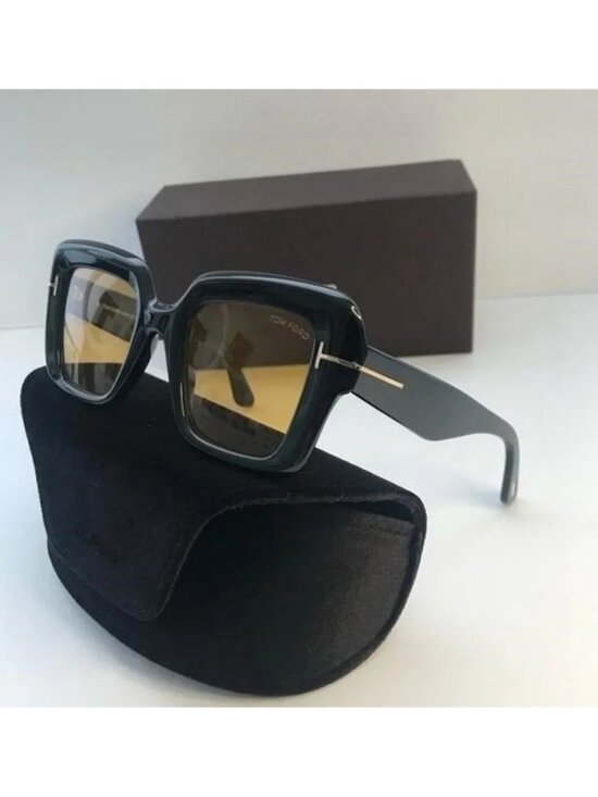 New Authentic Tom Ford Esme FT1157 01E Black Yellow TF1157